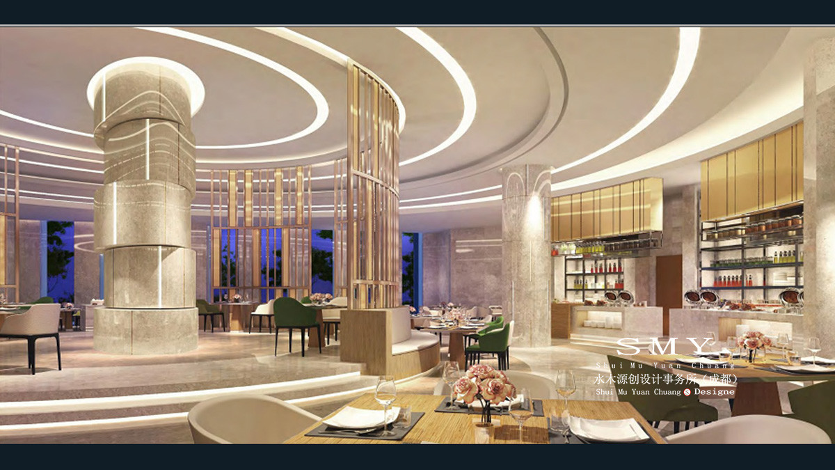 酒店餐厅设计区域，餐厅动线规划